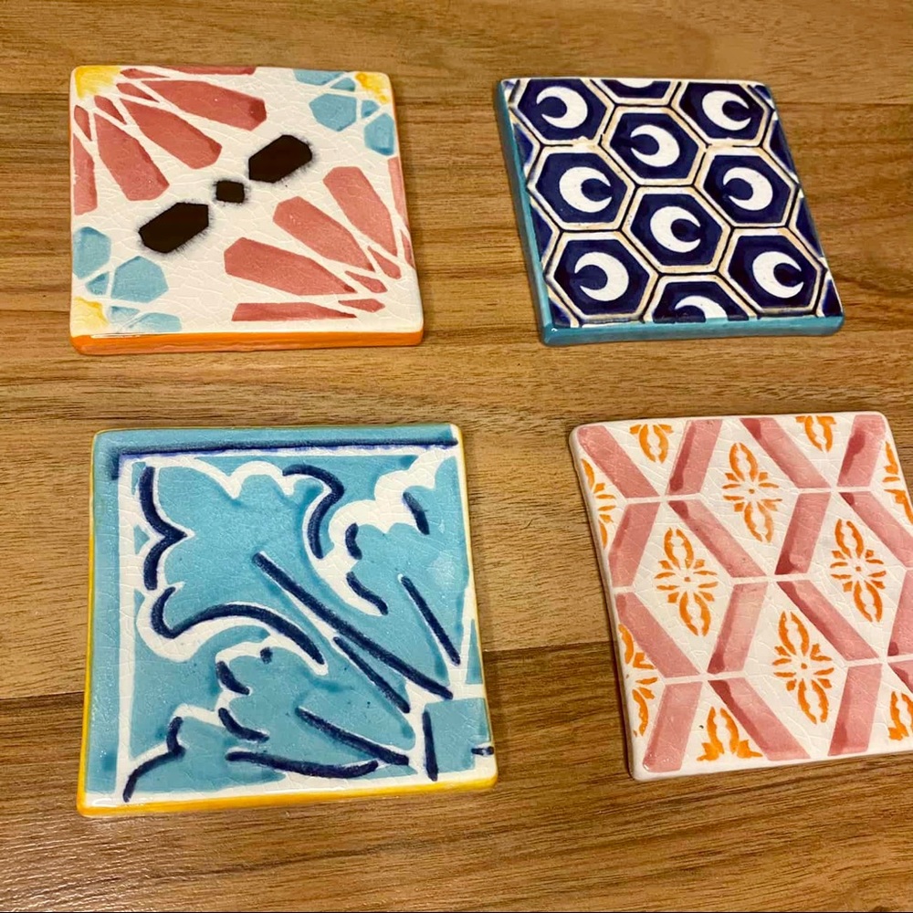 Anthropologie Set of 4 Coasters